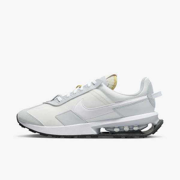 Men\'s Nike Air Max Pre-Day Sneakers White / Platinum / Grey / White | NK568CNQ