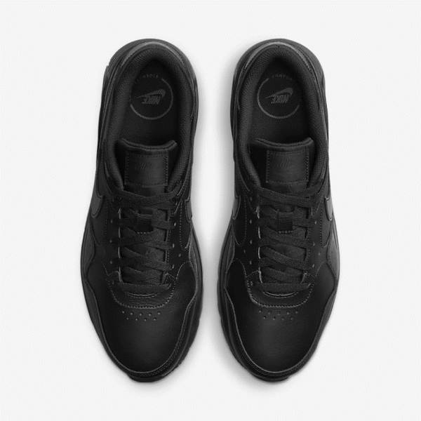 Men's Nike Air Max SC Leather Sneakers Black | NK213VCU