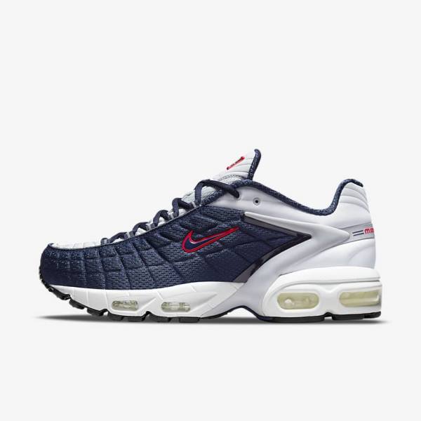 Men\'s Nike Air Max Tailwind V SP Sneakers Navy / Platinum / White / Red | NK038APC