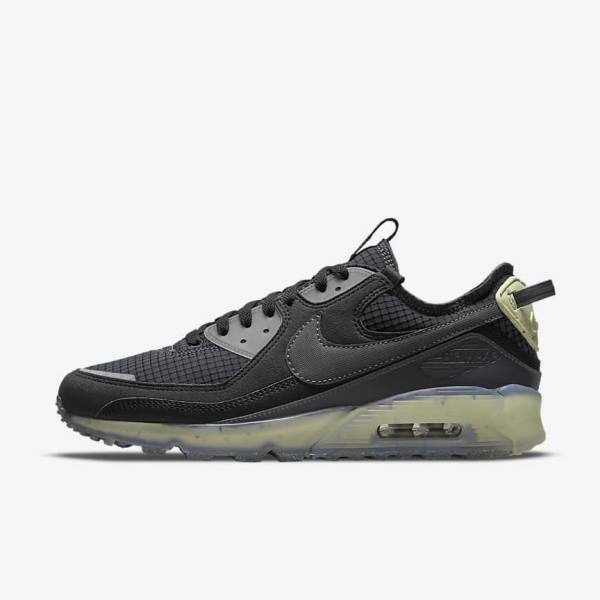 Men\'s Nike Air Max Terrascape 90 Sneakers Black / Light Green / Dark Grey | NK159UON