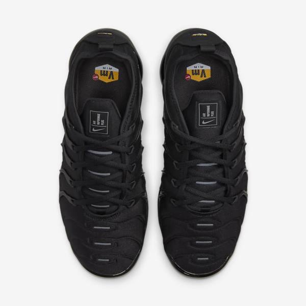 Men's Nike Air VaporMax Plus Sneakers Black / Dark Grey | NK015TQV