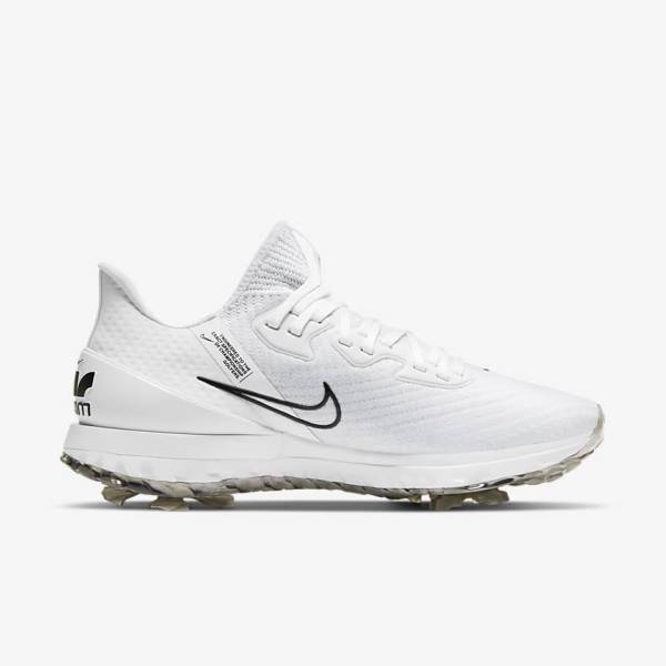 Men's Nike Air Zoom Infinity Tour Golf Shoes White / Platinum / Black | NK915IPZ