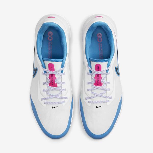 Men's Nike Air Zoom Infinity Tour NEXT% Golf Shoes White / Blue / Pink / Black | NK013XTK