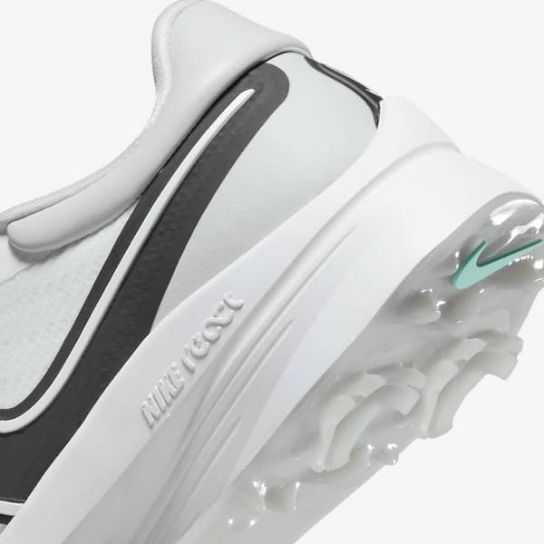 Men's Nike Air Zoom Infinity Tour NEXT% Golf Shoes White / Grey / Turquoise / Black | NK270WXC