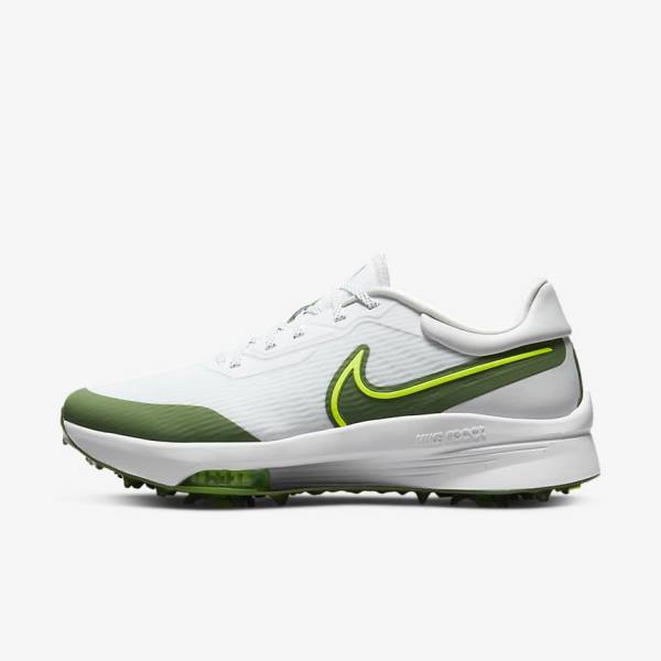 Men\'s Nike Air Zoom Infinity Tour NEXT% Golf Shoes White / Platinum | NK712KWL