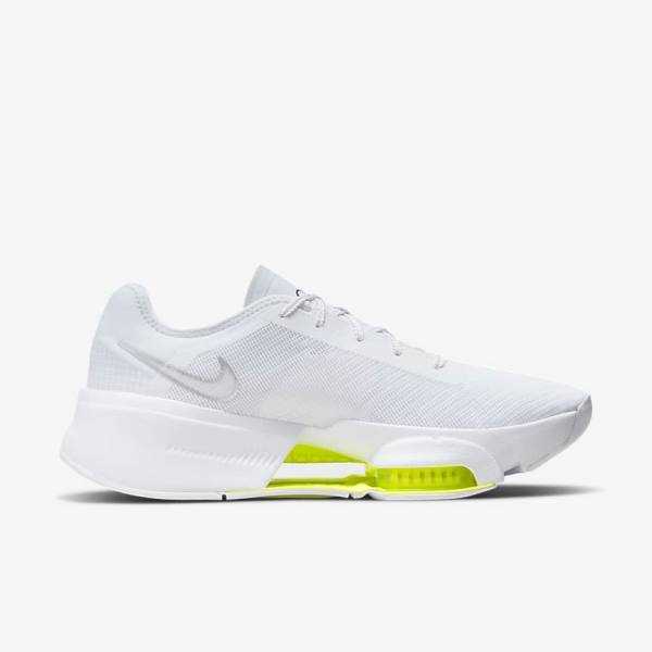 Men's Nike Air Zoom SuperRep 3 HIIT Class Training Shoes White / Black / Metal Silver | NK978VYQ