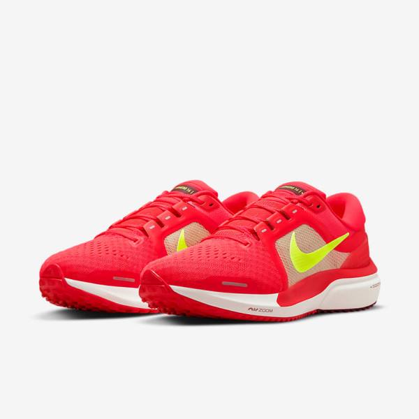 Men's Nike Air Zoom Vomero 16 Road Running Shoes Red / White | NK529PIQ