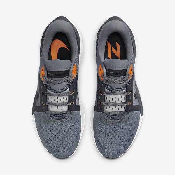 Men's Nike Air Zoom Vomero 16 Road Running Shoes Grey / Dark Grey / Black | NK792GQR