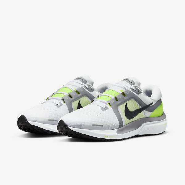 Men's Nike Air Zoom Vomero 16 Running Shoes White / Grey / Black | NK901NPU