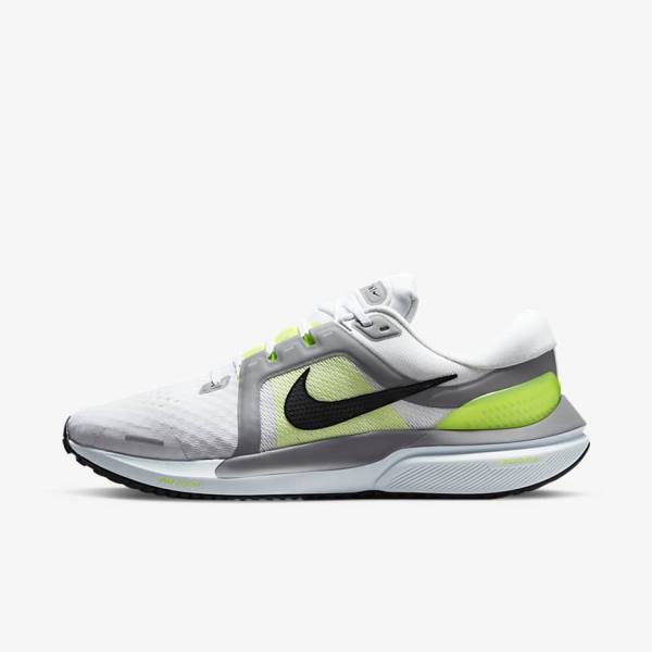 Men\'s Nike Air Zoom Vomero 16 Running Shoes White / Grey / Black | NK901NPU