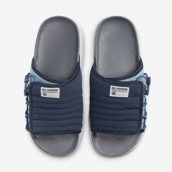 Men's Nike Asuna 2 Next Nature Slides Navy / Grey / Dark Grey / Navy | NK071CIY