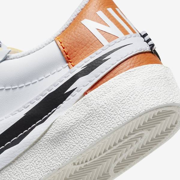 Men's Nike Blazer Low 77 Jumbo Sneakers White / Orange / Black | NK579SGZ