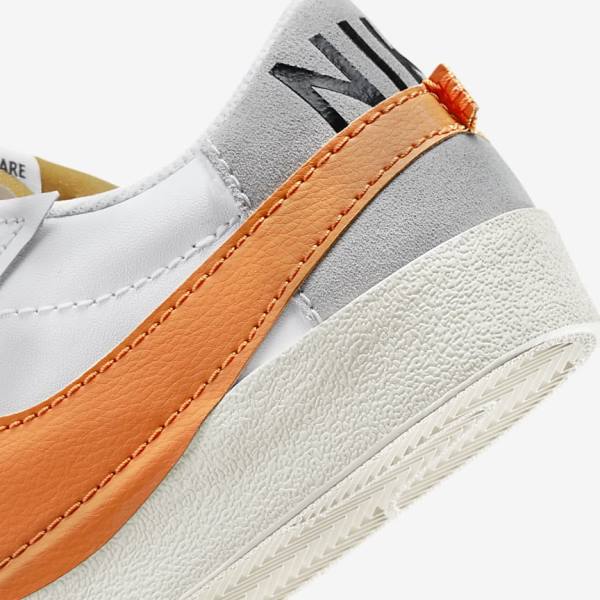 Men's Nike Blazer Low 77 Jumbo Sneakers White / Grey / Orange | NK621TXO