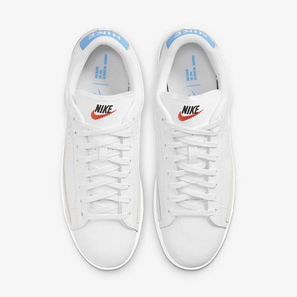 Men's Nike Blazer Low X Sneakers White / Light Blue / White | NK460RSQ