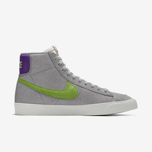 Men's Nike Blazer Mid By You Custom Sneakers Multicolor | NK186KBA