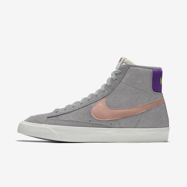 Men\'s Nike Blazer Mid By You Custom Sneakers Multicolor | NK186KBA