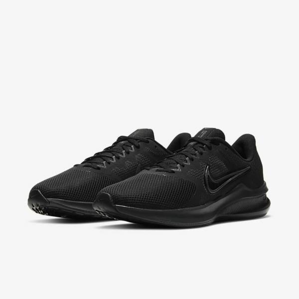 Men's Nike Downshifter 11 Road Running Shoes Black / Light Grey / Dark Grey | NK530JNQ