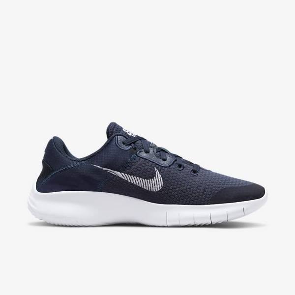 Men's Nike Flex Experience Run 11 Next Nature Road Running Shoes Navy / Dark Obsidian / White | NK469HIS