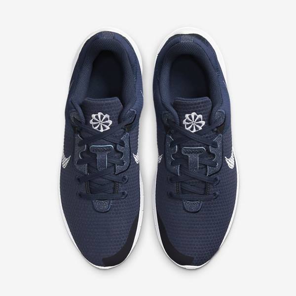 Men's Nike Flex Experience Run 11 Next Nature Road Running Shoes Navy / Dark Obsidian / White | NK469HIS