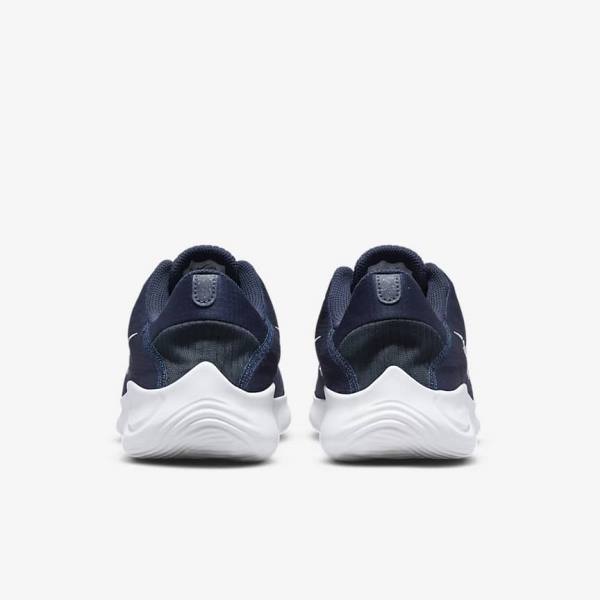 Men's Nike Flex Experience Run 11 Next Nature Road Running Shoes Navy / Dark Obsidian / White | NK469HIS