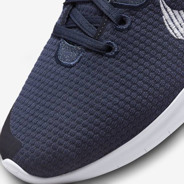 Men's Nike Flex Experience Run 11 Next Nature Road Running Shoes Navy / Dark Obsidian / White | NK469HIS