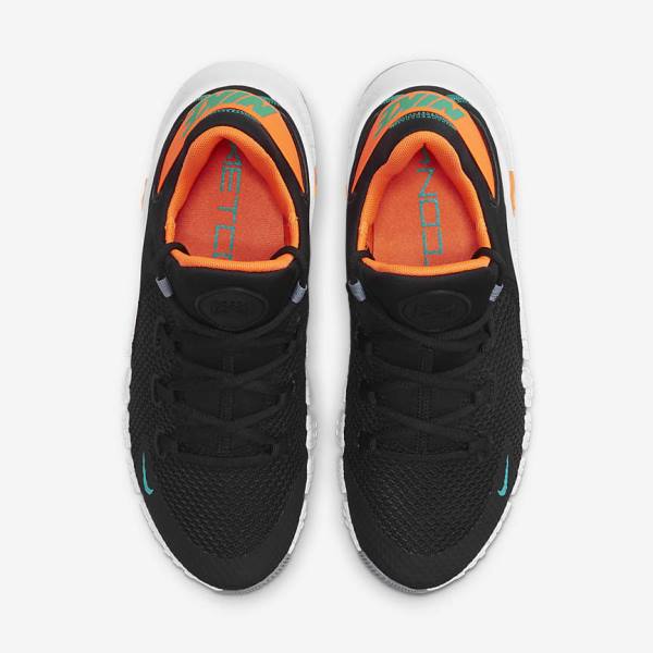 Men's Nike Free Metcon 4 Training Shoes Black / Orange / White / Turquoise | NK075CWB