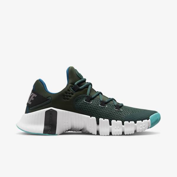 Men's Nike Free Metcon 4 Training Shoes Green / Black / White | NK473QYM