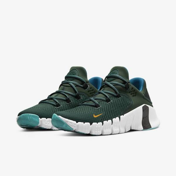 Men's Nike Free Metcon 4 Training Shoes Green / Black / White | NK473QYM