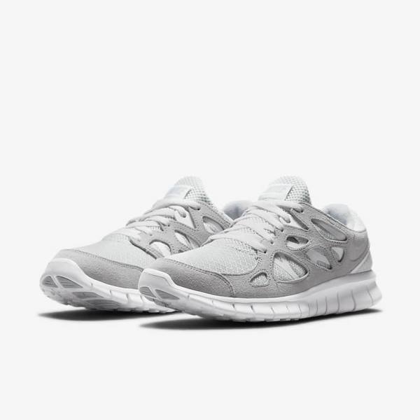 Men's Nike Free Run 2 Sneakers Grey / White / Platinum | NK148SEA