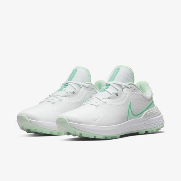 Men's Nike Infinity Pro 2 Golf Shoes White / Turquoise / Mint | NK602WFP