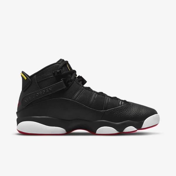 Men's Nike Jordan 6 Rings Sneakers Black / White / Yellow / Red | NK974BXC