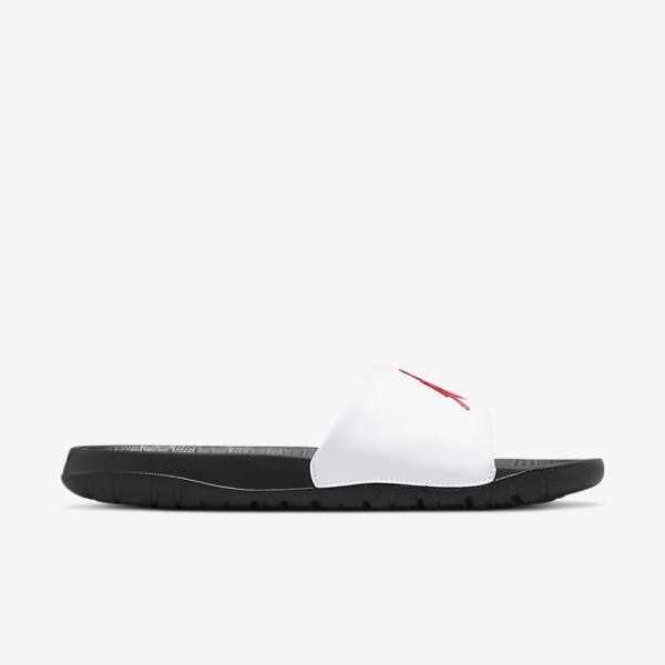 Men's Nike Jordan Break Slides Black / White / Red | NK690MHO