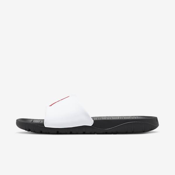 Men\'s Nike Jordan Break Slides Black / White / Red | NK690MHO