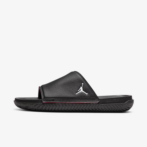 Men\'s Nike Jordan Play Slides Black / Red | NK143ANV