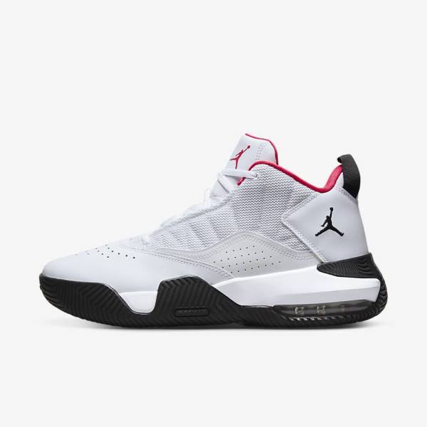 Men\'s Nike Jordan Stay Loyal Jordan Shoes White / Black / Pink | NK725SKN