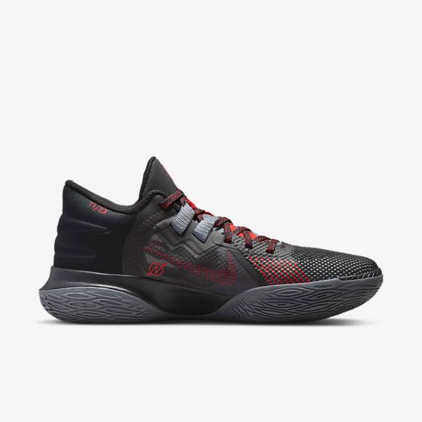 Men's Nike Kyrie Flytrap 5 Basketball Shoes Black / Grey / Red | NK569BKF