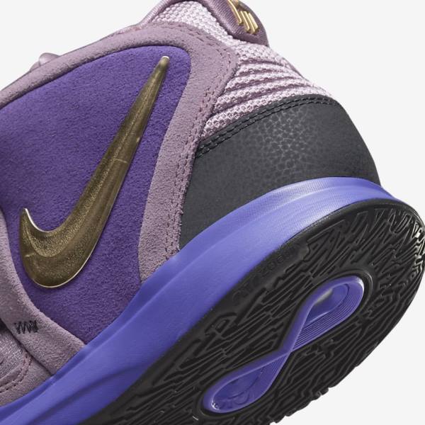 Men's Nike Kyrie Infinity Basketball Shoes Purple / Metal Gold | NK639YER