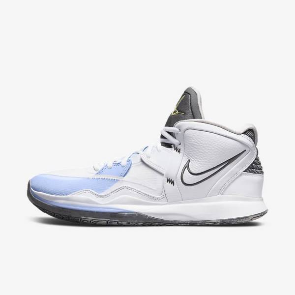 Men\'s Nike Kyrie Infinity Basketball Shoes White / Light Blue / Grey | NK831LVU