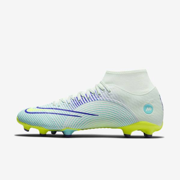 Men\'s Nike Mercurial Dream Speed Superfly 8 Academy MG Multi-Grounds Football Shoes Green / Purple / Green | NK071YFN