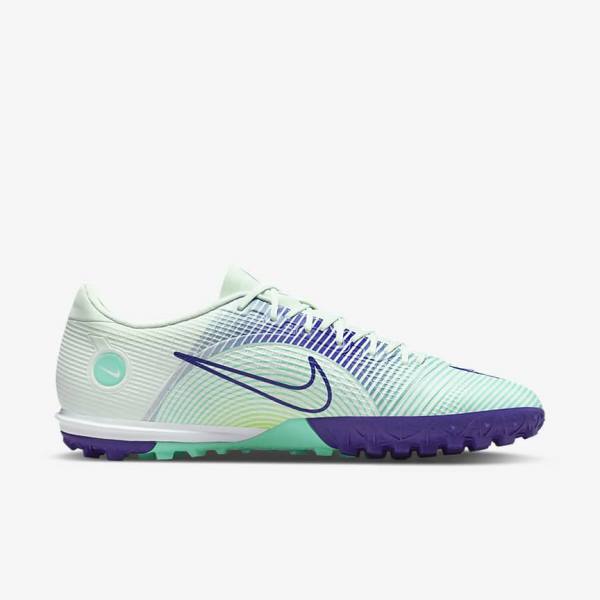 Men's Nike Mercurial Dream Speed Vapor 14 Academy TF Turf Football Shoes Green / Purple / Green | NK906ETG