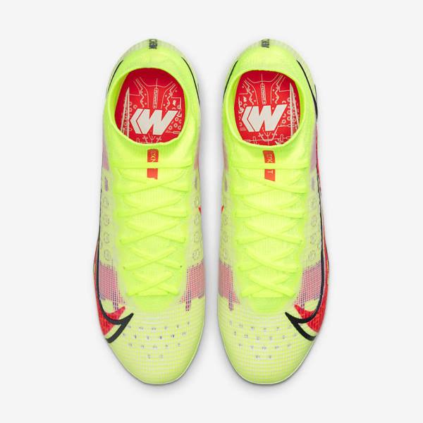 Men's Nike Mercurial Superfly 8 Elite FG Firm-Grounds Football Shoes Black / Light Red | NK890LCM