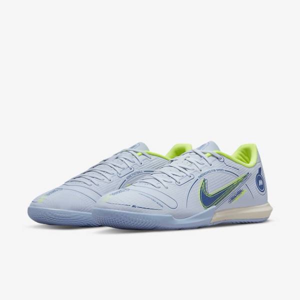 Men's Nike Mercurial Vapor 14 Academy IC Indoor Court Football Shoes Grey / Light Blue / Blue | NK845DRC