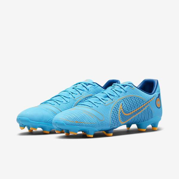 Men's Nike Mercurial Vapor 14 Academy MG Multi-Ground Football Shoes Blue / Orange | NK612DFI