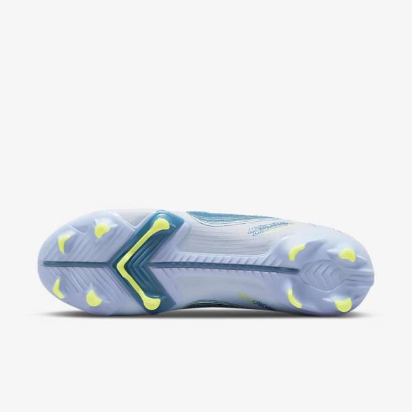 Men's Nike Mercurial Vapor 14 Academy MG Multi-Ground Football Shoes Grey / Light Blue / Blue | NK764TPV