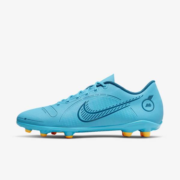 Men\'s Nike Mercurial Vapor 14 Club MG Multi-Ground Football Shoes Blue / Orange | NK721RGI