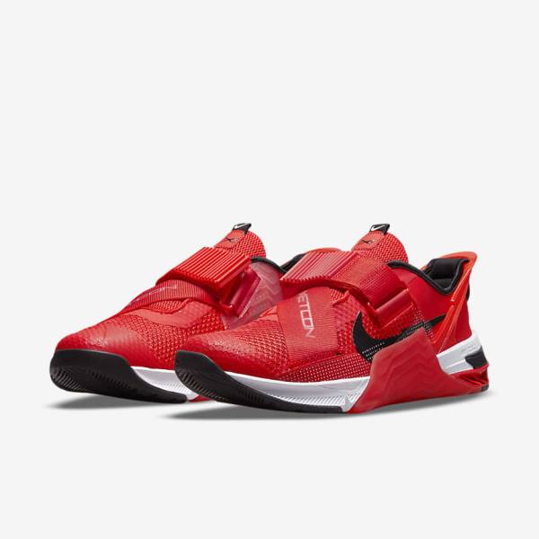 Men's Nike Metcon 7 FlyEase Training Shoes Red / White / Black | NK078HBN