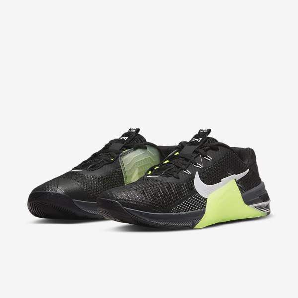 Men's Nike Metcon 7 Training Shoes Black / Grey / White | NK810KBR