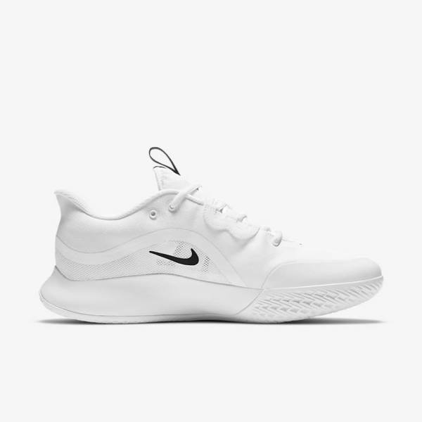 Men's Nike NikeCourt Air Max Volley Hard Court Tennis Shoes White / Black | NK358PLM