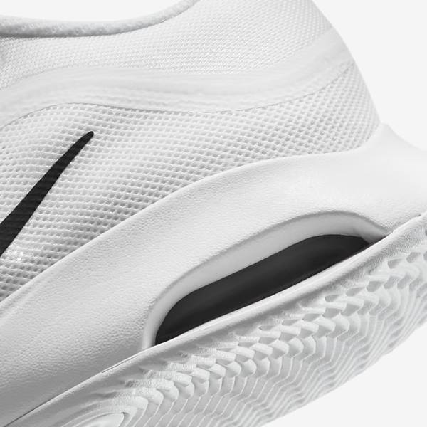 Men's Nike NikeCourt Air Max Volley Hard Court Tennis Shoes White / Black | NK358PLM