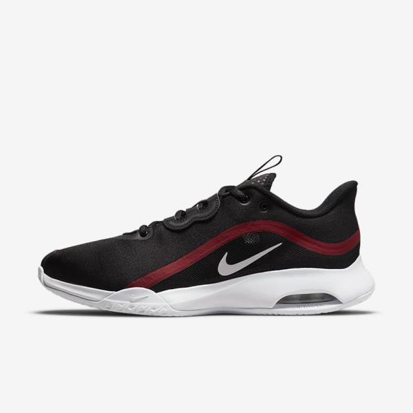 Men\'s Nike NikeCourt Air Max Volley Hard Court Tennis Shoes Black / Red / White | NK689JBS